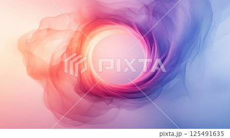 Vibrant swirling abstract composition showcasing a blend of pink and purple hues with a central light circle evoking a sense of motion and energy in a creative digital artwork Vibrant swirling abstract composition showcasing a blend of pink and purple hues with a central light circle evoking a sense of motion and energy in a creative digital artwork 125491635