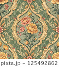 Seamless floral vector pattern 125492862