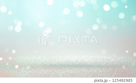 水色の綺麗なキラキラの背景テクスチャ 125492985
