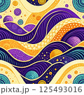 Abstract seamless wave pattern  125493016