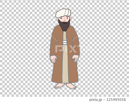 Muslim full body illustration 125495038