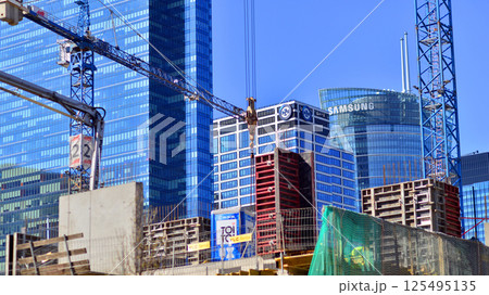 Warsaw, Poland. 28 March 2025. Construction of a modern, green, multifunctional quarter of Wola. Towarowa 22 is a city-forming project implemented by AFI Europe, Echo Investment and Archicom. 125495135