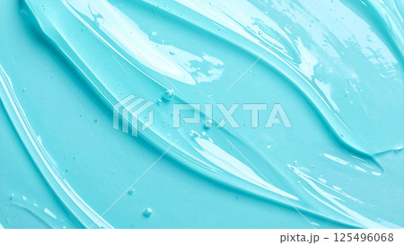 水色のジェルの背景テクスチャ 125496068