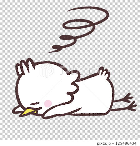 一隻墜落的白鳥的插圖 一隻墜落的白鳥的插圖 125496434