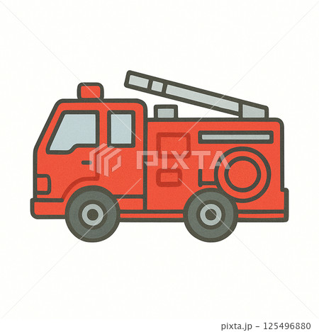 赤い車のイラスト 125496880