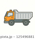黄色いダンプカー 125496881