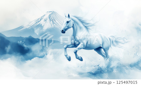 2026年干支 午年 年賀状素材 125497015