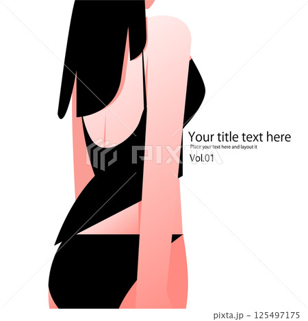女性的なコンテンツのシンプルな表紙 125497175