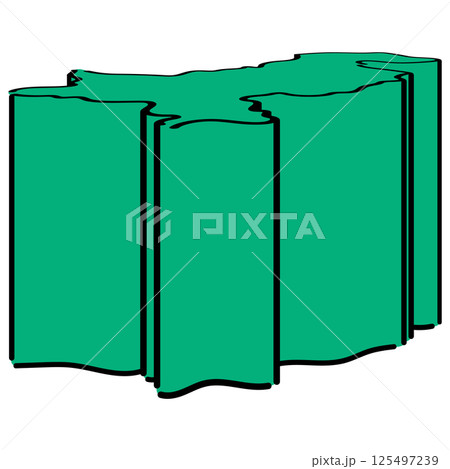 手書き_パキスタン_ベクター素材_アイソメトリックイラスト 125497239