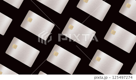 Bank cards arranged in a repeating pattern with a calm, pastel design. Featuring debit, credit, and Bank cards arranged in a repeating pattern with a calm, pastel design. Featuring debit, credit, and 125497274