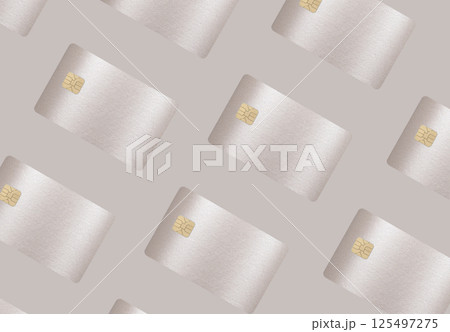 Bank cards arranged in a repeating pattern, showcasing debit, credit, and cashback services. Minimal Bank cards arranged in a repeating pattern, showcasing debit, credit, and cashback services. Minimal 125497275