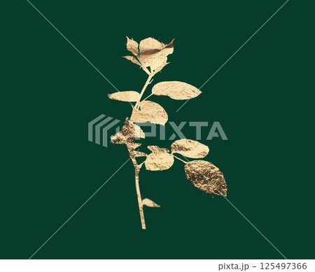 golden rose with textured petals and a glowing effect, complemented by green leaves and a rich, golden rose with textured petals and a glowing effect, complemented by green leaves and a rich, 125497366