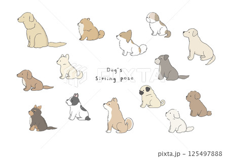 犬　おすわりセット 125497888