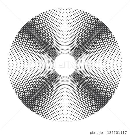 Vector Halftone hexagonal abstract geometric background. Black and white vector pattern. Hipster fashion circle design print. Honeycombs set. Healthcare, science and medicine background Vector Halftone hexagonal abstract geometric background. Black and white vector pattern. Hipster fashion circle design print. Honeycombs set. Healthcare, science and medicine background 125501117