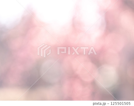 背景素材　水玉模様のリフレクション　お花畑の様なカラフルな明るい春のイメージ 125501505