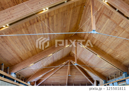 みやこ下地島空港ターミナル CLT(直交集成板)の屋根 みやこ下地島空港ターミナル CLT(直交集成板)の屋根 125501811