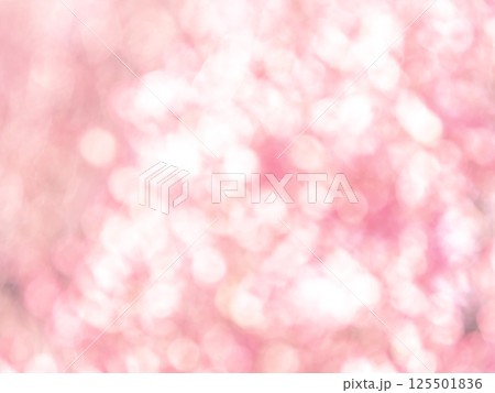 背景素材　水玉模様のリフレクション　お花畑の様なカラフルな明るい春のイメージ 125501836
