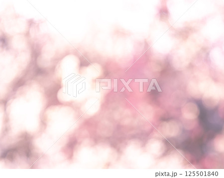 背景素材　水玉模様のリフレクション　お花畑の様なカラフルな明るい春のイメージ 125501840