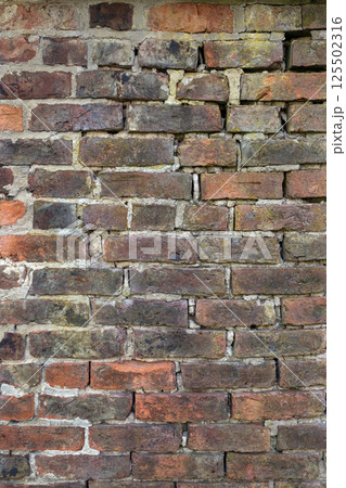 Old Brick. Wall in Poor Condition Old Brick. Wall in Poor Condition 125502316