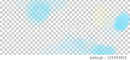 水色の水しぶきや空のようなふんわり水彩風背景イラスト 125503023