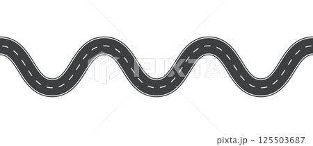 top view of winding road isolated. vector illustration top view of winding road isolated. vector illustration 125503687