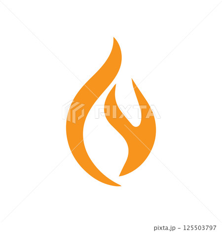Fire logo design illustration and fire symbol 125503797