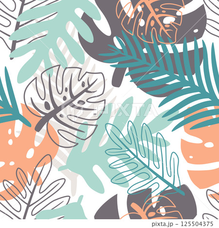 Tropical summer pattern seamless Vector illustration 125504375