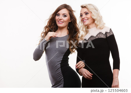 Adult mother and daughter portrait 125504603