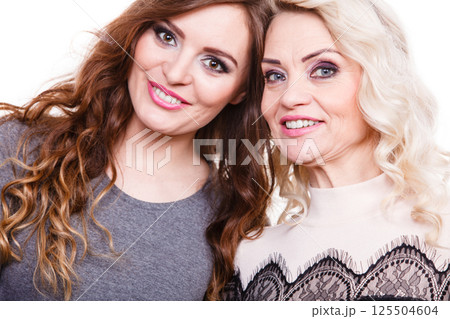 Portrait of adult daughter with mother 125504604