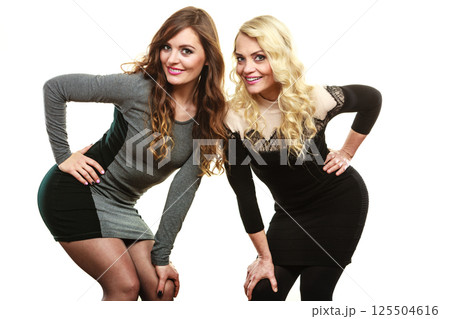 Adult mother and daughter portrait Adult mother and daughter portrait 125504616