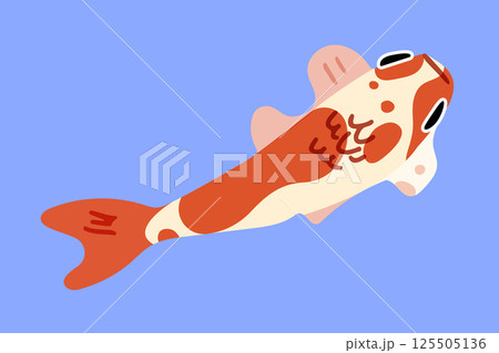 Cartoon Colorful Koi Fish Illustration Cartoon Colorful Koi Fish Illustration 125505136