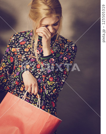 Young woman is crying 125505319