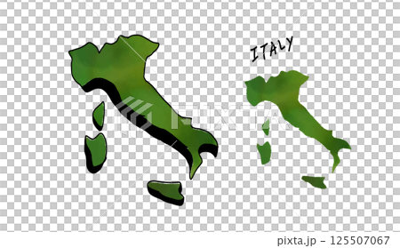 Vector illustration of a hand-drawn map of Italy painted in watercolor Vector illustration of a hand-drawn map of Italy painted in watercolor 125507067