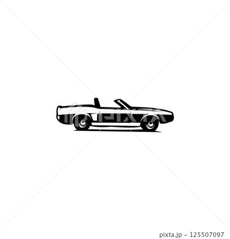 mustang mach 1 car supported white background side view. best for logos, badges and emblems mustang mach 1 car supported white background side view. best for logos, badges and emblems 125507097