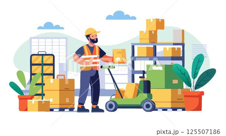 Operates warehouse equipment, such as forklifts and pallet jacks, to move and transport materials. 125507186