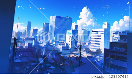 都会の空に浮かぶ雲 125507415