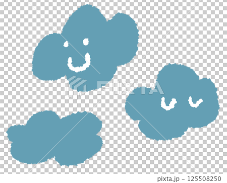 一朵藍灰色的雲，有著可愛的臉 125508250