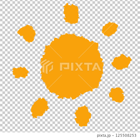 橙色太陽插圖 125508253