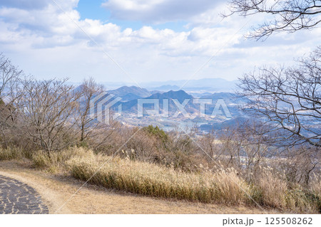 城山 山頂展望台から見る丸亀市の町並み 125508262