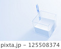 白バックに白いメモホルダー、背景素材 125508374