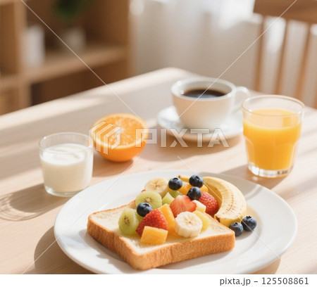 フルーツたっぷり朝食 フルーツたっぷり朝食 125508861