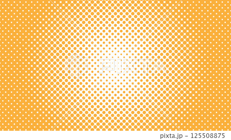ハーフトーン　円形　オレンジ 125508875