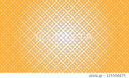 ハーフトーン　円形　オレンジ 125508875