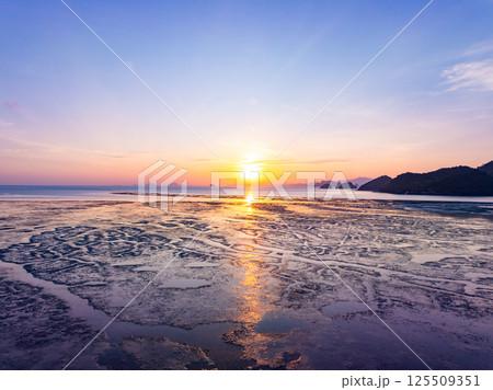 Amazing light sunset or sunrise sky landscape view,Beautiful nature colorful sky background Amazing light sunset or sunrise sky landscape view,Beautiful nature colorful sky background 125509351