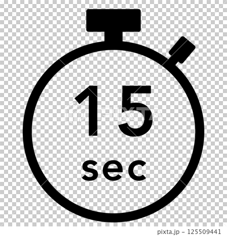 15 second stopwatch icon 125509441