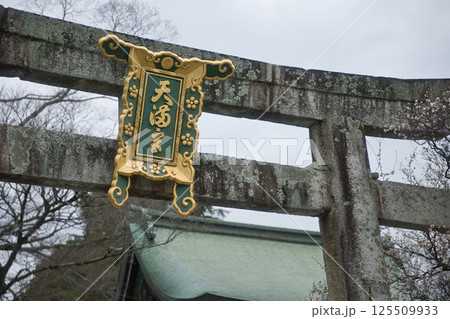 北野天満宮 東の鳥居と扁額2 北野天満宮 東の鳥居と扁額2 125509933