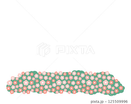 花  緑  葉  背景  フレーム  イラスト 125509996