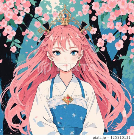 ピンク髪の巫女 125510131