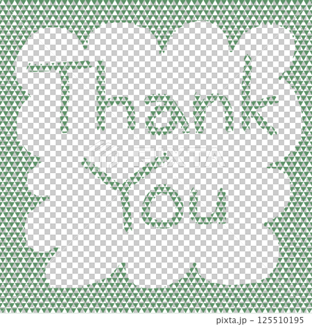 Triangular scale pattern thank you message card 125510195