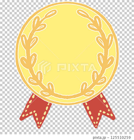 Laurel red ribbon illustration Laurel red ribbon illustration 125510259